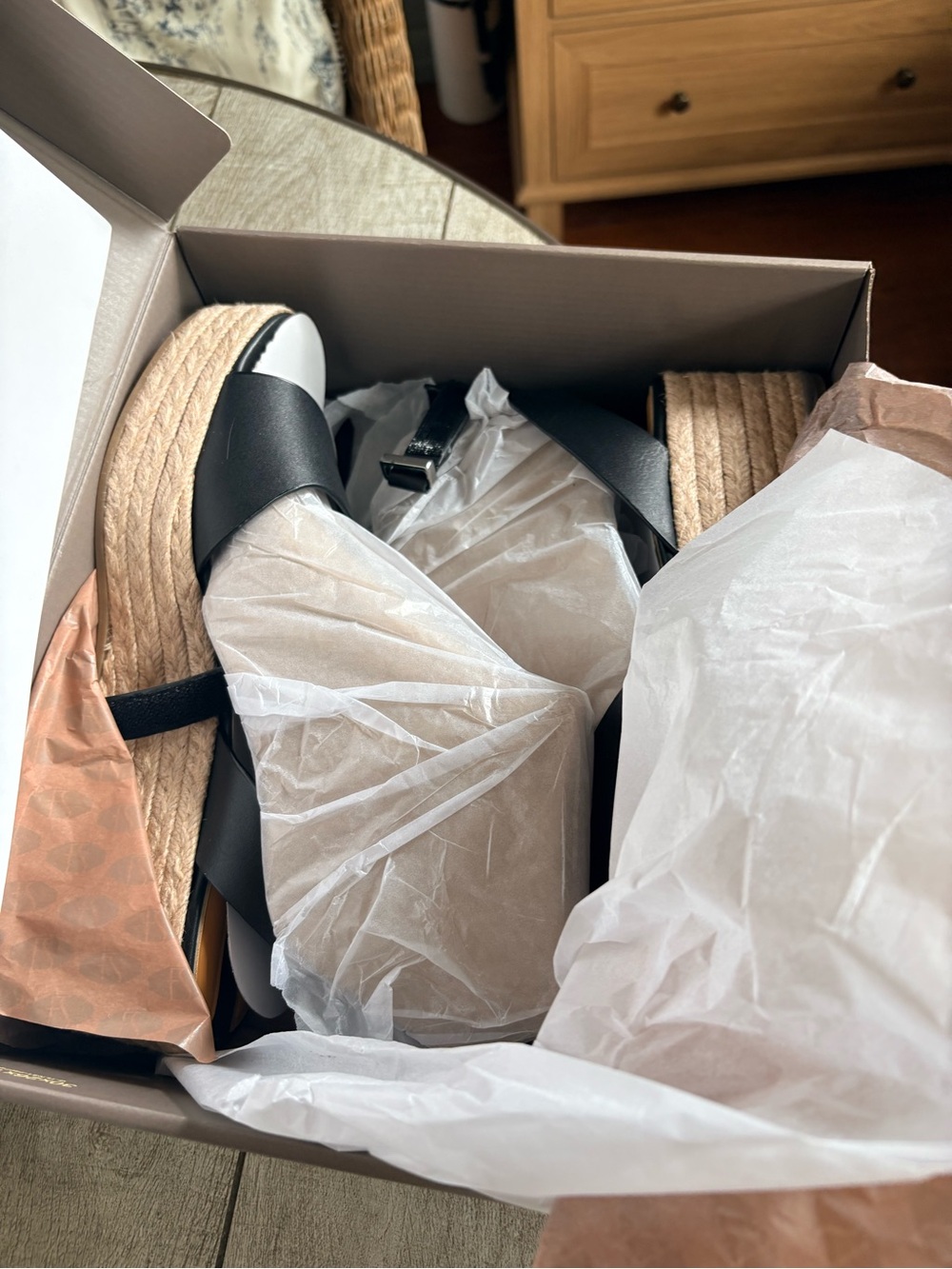 Franco Sarto Black Espadrille Platform Sandals